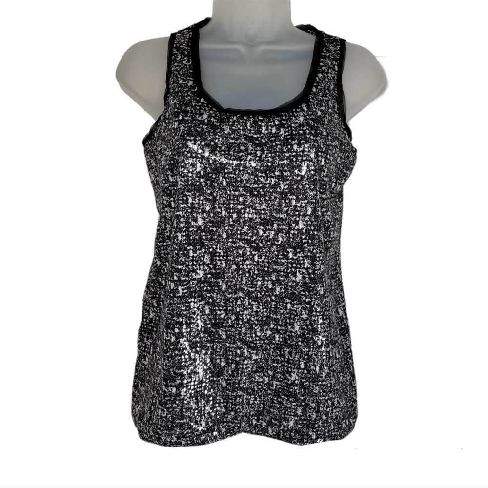 Ann Taylor Petite Shimmer Speckled Tank Top Blouse